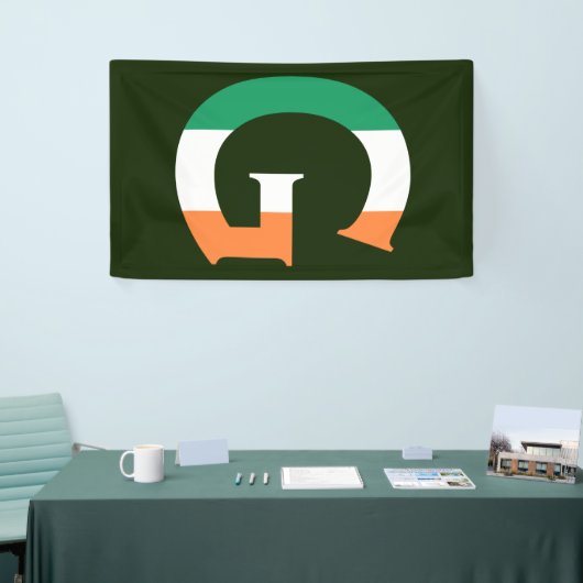G Monogram overlay op Ierse Vlag (v) bnrt Spandoek (Beurs)