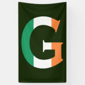 G Monogram overlay op Ierse Vlag (v) bnrt Spandoek (Verticaal)
