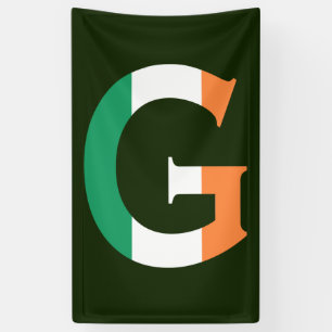 G Monogram overlay op Ierse Vlag (v) bnrt Spandoek