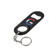 G Monogram overlay op NLD Vlag op bk bocnt Mini Flessenopener (Achterkant Gekanteld)