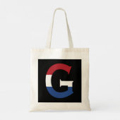 G Monogram overlay op NLD Vlag op bk btcnt Tote Bag (Achterkant)