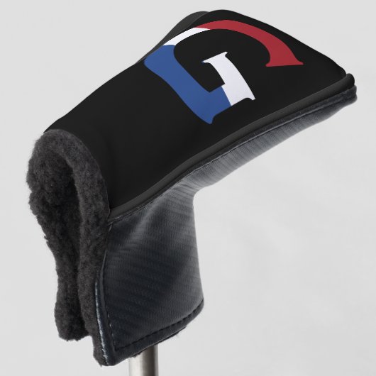 G Monogram overlay op NLD Vlag op bk pct Golfheadcover (3/4 voorkant)