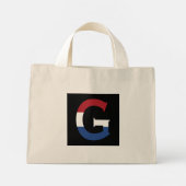 G Monogram overlay op NLD Vlag op bk tcnt Mini Tote Bag (Achterkant)