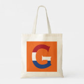 G Monogram overlay op NLD Vlag op of btt Tote Bag (Achterkant)