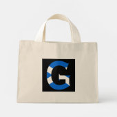 G Monogram overlay op Schotse vlag tcnt Mini Tote Bag (Achterkant)