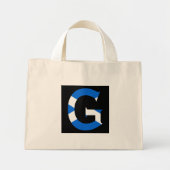 G Monogram overlay op Schotse vlag tcnt Mini Tote Bag (Voorkant)