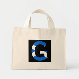 G Monogram overlay op Schotse vlag tcnt Mini Tote Bag