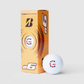 G Monogram overlay op Union Jack Flag be6 gbt Golfballen (Verpakking)