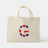 G Monogram overlay op Union Jack Flag tcnt Mini Tote Bag (Achterkant)