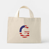 G Monogram overlay op USA Flag tcnt Mini Tote Bag (Achterkant)