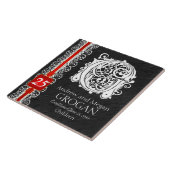 G Monogram "White Lace on Black" Jubileum Tegel Tegeltje (Zijkant)