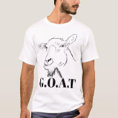 G.O.A.T citeert grappige geitentekening T-shirt (Voorkant)