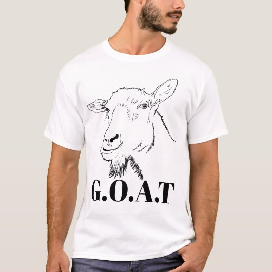 G.O.A.T citeert grappige geitentekening T-shirt (Voorkant)