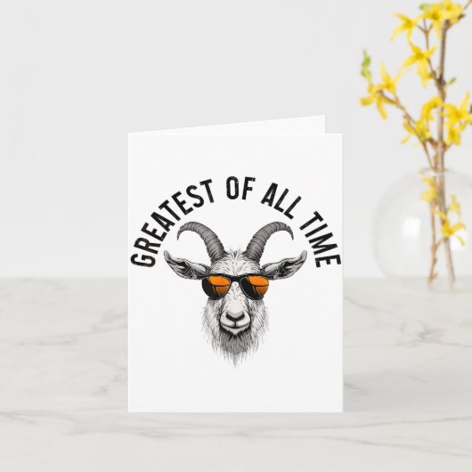 G.o.a.t. Funny Goat Lover Farm Animal Farmer Kaart (Gele Bloem)