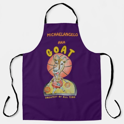 G O A T Gepersonaliseerd Schort (Voorkant)