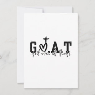 G.O.A.T God Boven Alle Dingen Christelijk Jezus Kaart