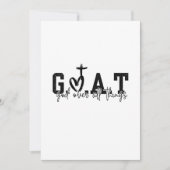 G.O.A.T God Boven Alle Dingen Christelijke Jezus Kaart (Voorkant)