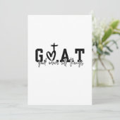 G.O.A.T God Over All Things Christelijke Jezus Kaart (Staand voorkant)