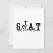 G.O.A.T. God over alle dingen Christelijk Jezus Bedankkaart (Voorkant)