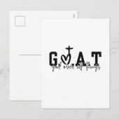 G.O.A.T. God over alle dingen Christelijk Jezus Feestdagenkaart (Voorkant / Achterkant)