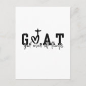 G.O.A.T. God over alle dingen Christelijk Jezus Feestdagenkaart (Voorkant)