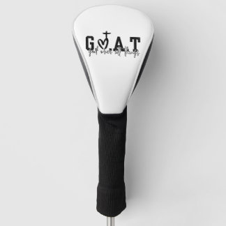 G.O.A.T. God over alle dingen Christelijk Jezus Golfheadcover