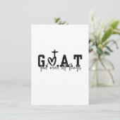 G.O.A.T. God over alle dingen Christelijk Jezus Kaart (Staand voorkant)