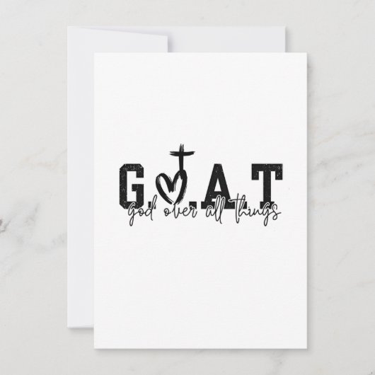 G.O.A.T. God over alle dingen Christelijk Jezus Kaart (Voorkant)