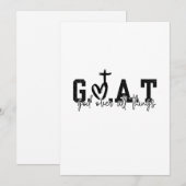G.O.A.T. God over alle dingen Christelijk Jezus Kaart (Voorkant / Achterkant)