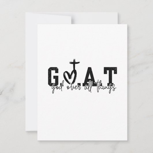 G.O.A.T. God over alle dingen Christelijk Jezus Notitiekaartje (Voorkant)