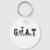 G.O.A.T. God over alle dingen Christelijk Jezus Sleutelhanger (Voorkant)
