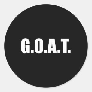 G.O.A.T. Grootste aller tijden Ronde Sticker