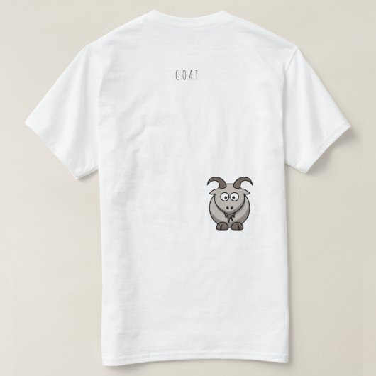 G.O.A.T. (hoogste tijd) & clipkunst T-shirt (Design achterkant)