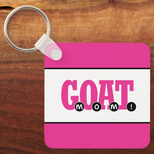"G.O.A.T. MOM!" Grafische Sleutelhanger (Voorkant)