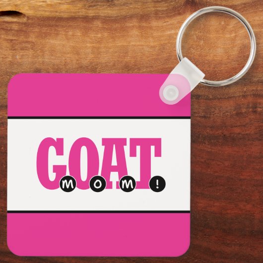 "G.O.A.T. MOM!" Grafische Sleutelhanger (Achterkant)