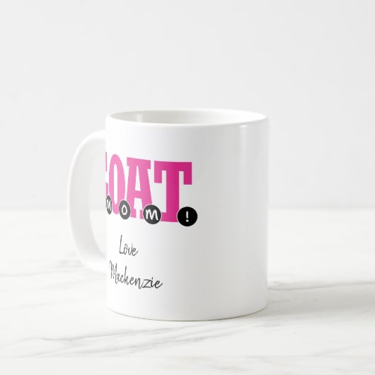 G.O.A.T. MOM! - Kute voor mam grafische afdrukken Koffiemok (Voorkant links)