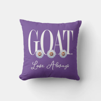"G.O.A.T. MOM" met Daisies Art Kussen
