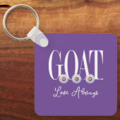 "G.O.A.T. MOM" met Daisies Art Sleutelhanger (Voorkant)