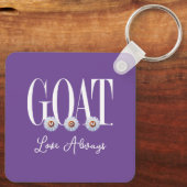 "G.O.A.T. MOM" met Daisies Art Sleutelhanger (Achterkant)