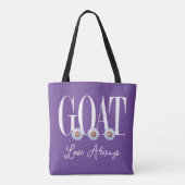 "G.O.A.T. MOM" met Daisies Art Tote Bag (Achterkant)