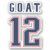 G.O.A.T. Nummer 12 Sticker (Voorkant)