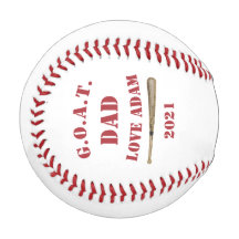 G.O.A.T. Pa Monogramed Baseball