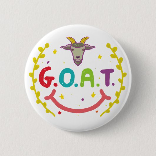 G.O.A.T. RONDE BUTTON 5,7 CM (Voorkant)