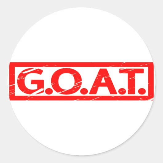 G.O.A.T. Stempel Ronde Sticker (Voorkant)