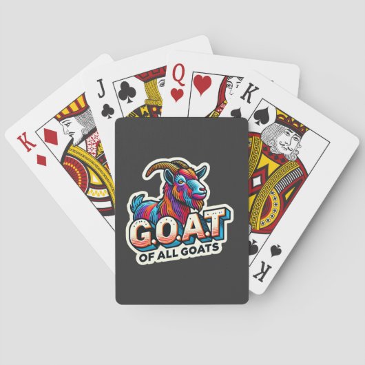 G.O.A.T. van alle geiten - Majestueuze kleurrijke  Pokerkaarten (Achterkant)