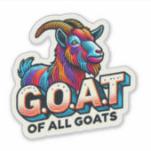 G.O.A.T. van alle geiten - Majestueuze kleurrijke  Sticker (Voorkant)