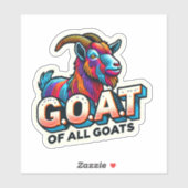 G.O.A.T. van alle geiten - Majestueuze kleurrijke  Sticker (Vel)