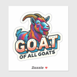 G.O.A.T. van alle geiten - Majestueuze kleurrijke  Sticker