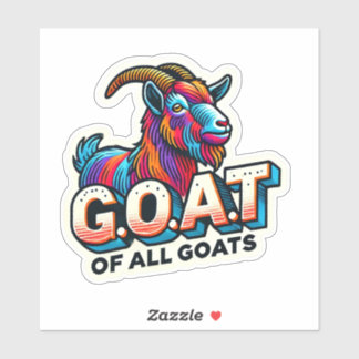G.O.A.T. van alle geiten - Majestueuze kleurrijke  Sticker