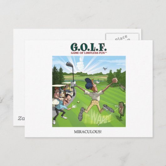 G.O.L.F. GAME VAN LIMITLESS FUN BRIEFKAART (Voorkant / Achterkant)